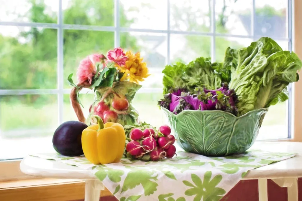 Grande variétés de légumes sur une table